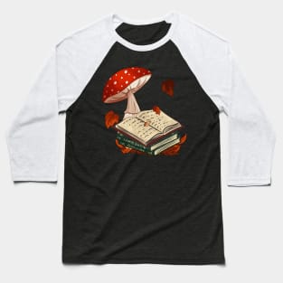 Vintage books and mushroom Baseball T-Shirt